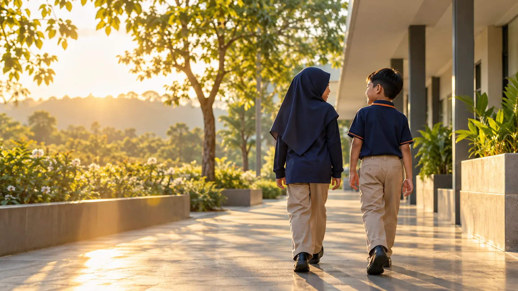 Visual aspirasi anak beruniform SRII Insan melangkah bersama