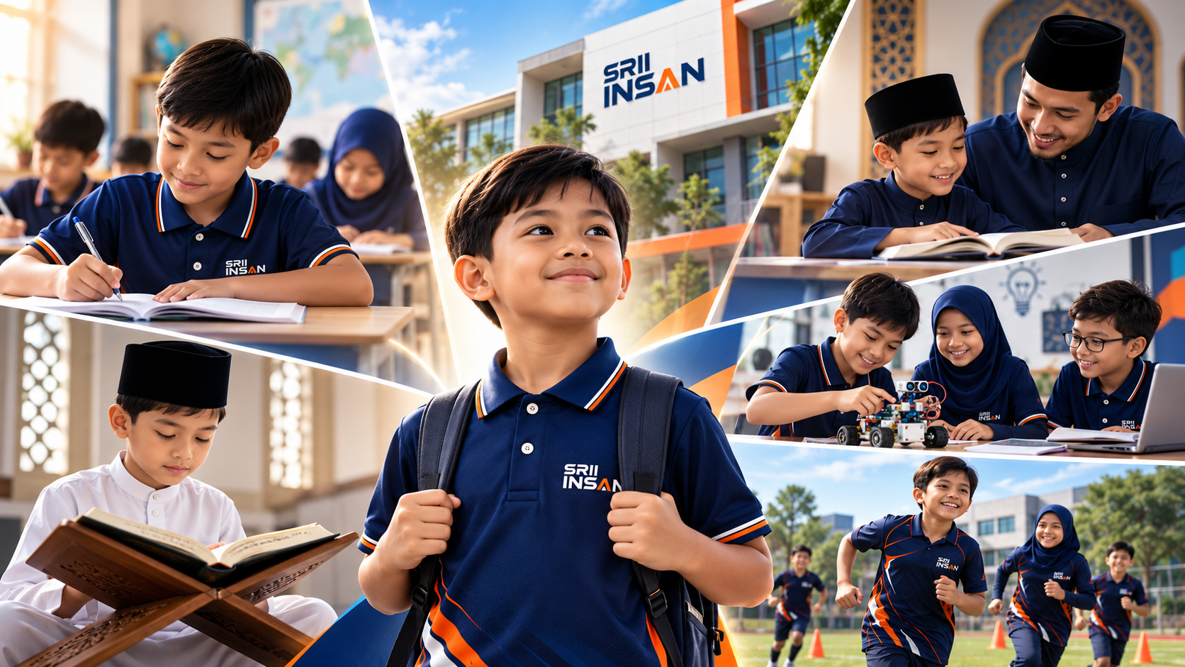 Ekosistem pendidikan SRII Insan merangkumi KPM, JAIS KAFA, Al-Quran, 21st Century Skills dan Fitness